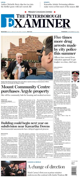 Cover of The Peterborough Examiner