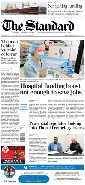 Cover of The Standard (St. Catharines)