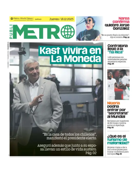 Cover of Publimetro Chile