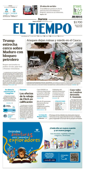 Cover of El Tiempo (Bogota)