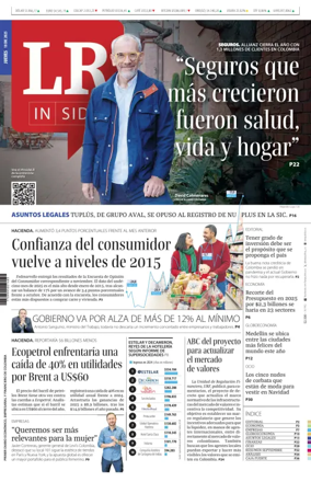 Cover of La Republica (Colombia)