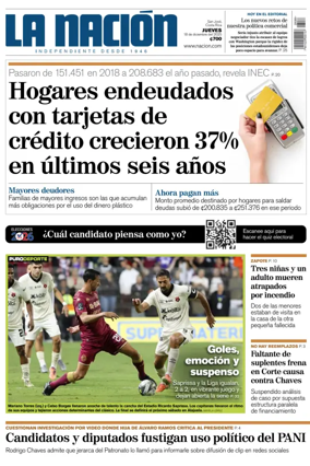 Cover of La Nacion (Costa Rica)