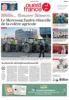 Cover of Ouest France (Cholet)