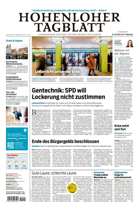 Cover of Hohenloher Tagblatt