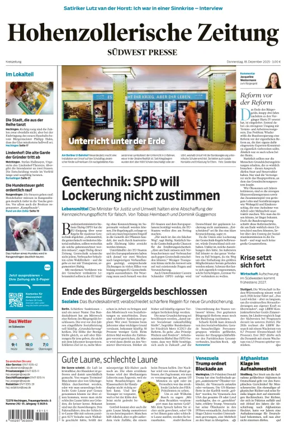 Cover of Hohenzollerische Zeitung