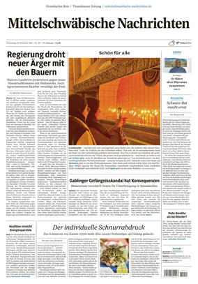 Cover of Mittelschwaebische Nachrichten