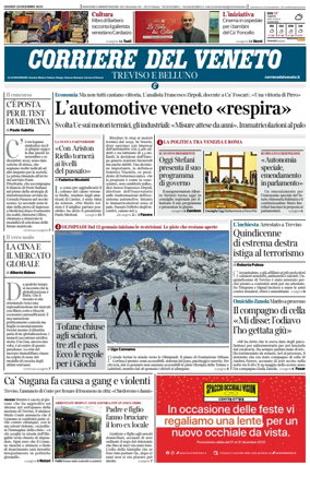 Cover of Corriere del Veneto (Treviso e Belluno)