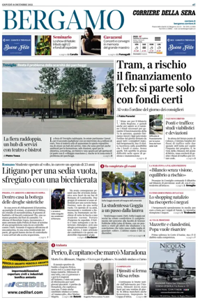 Cover of Corriere della Sera (Bergamo)