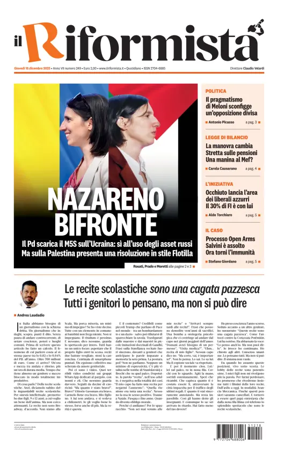 Cover of Il Riformista (Italy)