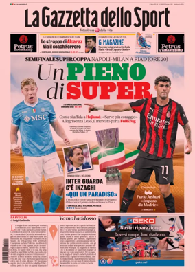 Cover of La Gazzetta dello Sport