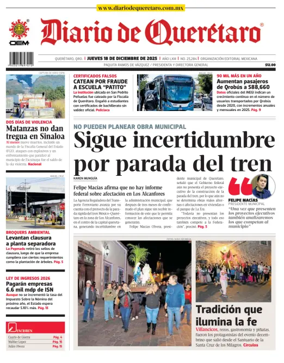 Cover of Diario de Queretaro