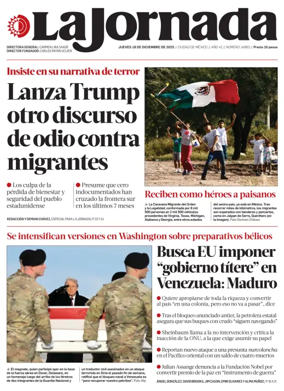Cover of La Jornada