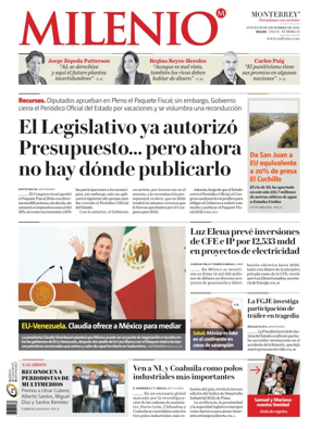 Cover of Milenio Monterrey