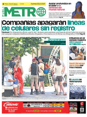 Cover of Publimetro Quintana Roo