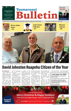 Cover of Taumarunui Bulletin