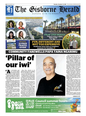 Cover of The Gisborne Herald