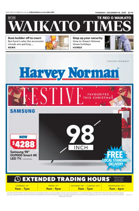 Cover of Waikato Times
