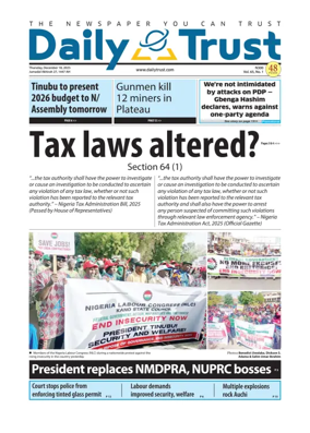 Cover of Daily Trust