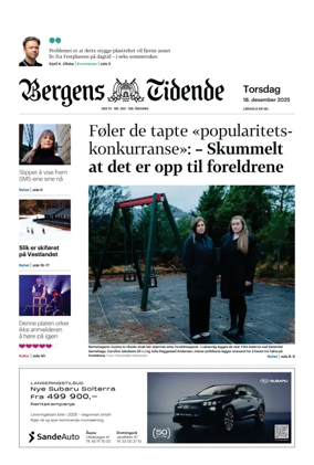 Cover of Bergens Tidende