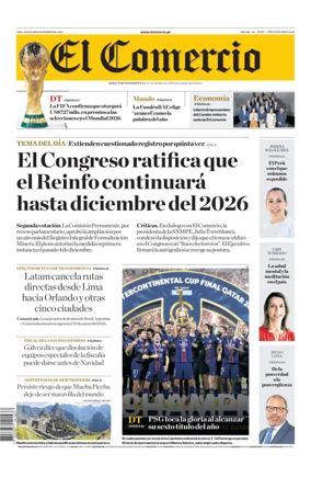 Cover of Diario El Comercio