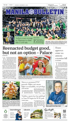 Cover of Manila Bulletin