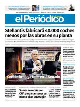 Cover of El Periódico Aragón