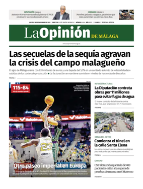 Cover of La Opinión de Málaga
