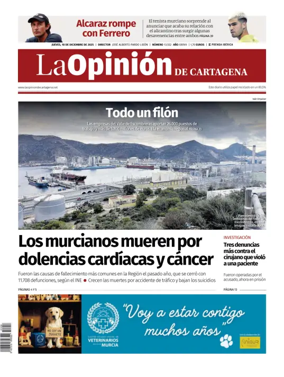 Cover of La Opinion de Murcia (Cartagena)
