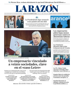 Cover of La Razon (Levante)