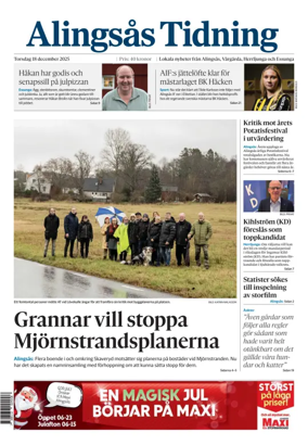 Cover of Alingsås Tidning