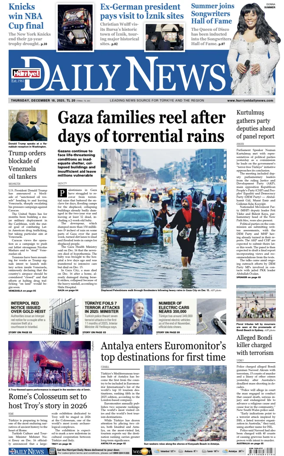 Cover of Hurriyet Daily News & Economic Review