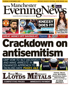 Cover of Manchester Evening News