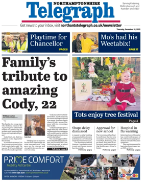 Cover of Northants Evening Telegraph