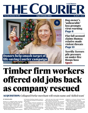 Cover of The Courier & Advertiser (Angus and The Mearns Edition)