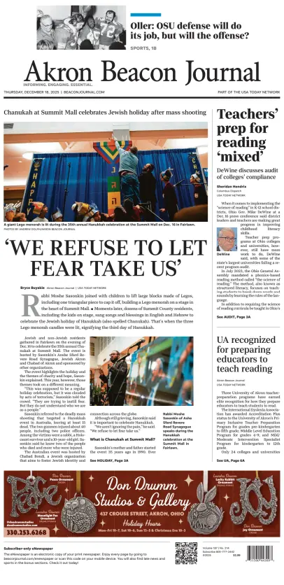 Cover of Akron Beacon Journal