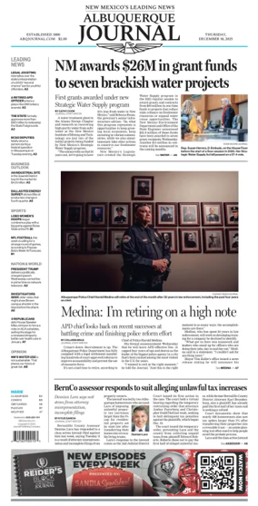 Cover of Albuquerque Journal