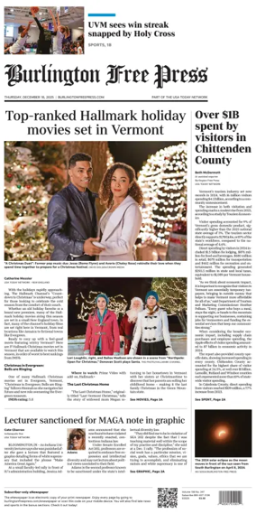 Cover of Burlington Free Press