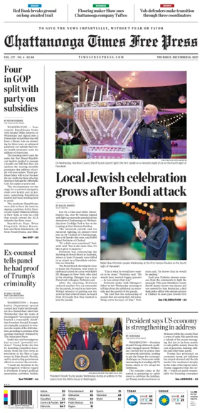 Cover of Chattanooga Times Free Press