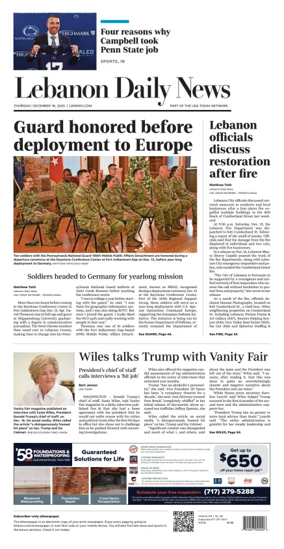 Cover of Lebanon Daily News