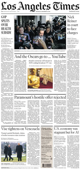 Cover of Los Angeles Times