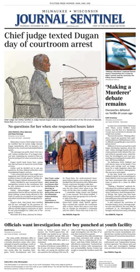 Cover of Milwaukee Journal Sentinel