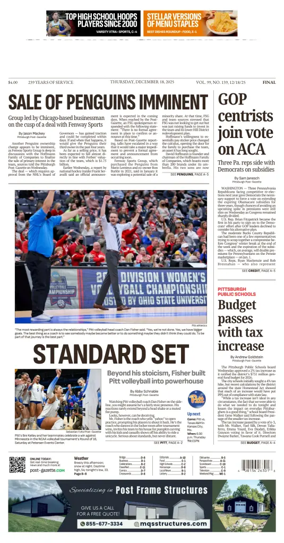 Cover of Pittsburgh Post-Gazette