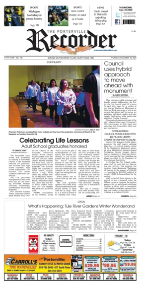 Cover of Porterville Recorder