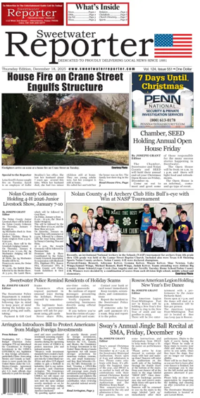 Cover of Sweetwater Reporter