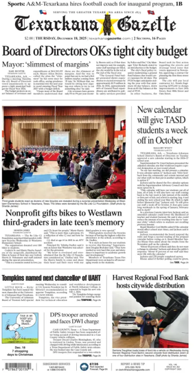 Cover of Texarkana Gazette