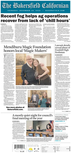 Cover of The Bakersfield Californian