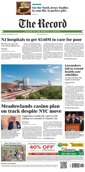 Cover of The Bergen Record