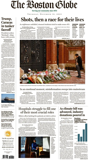 Cover of The Boston Globe