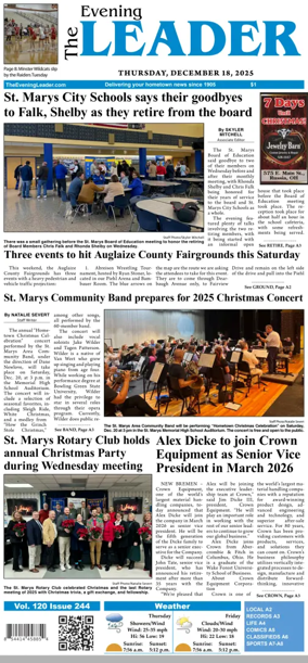 Cover of The Evening Leader