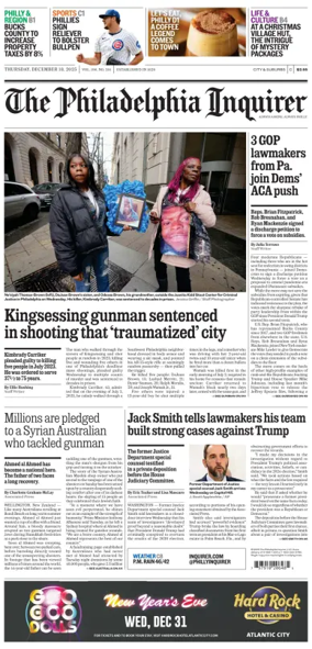 Cover of The Philadelphia Inquirer (South Jersey edition)